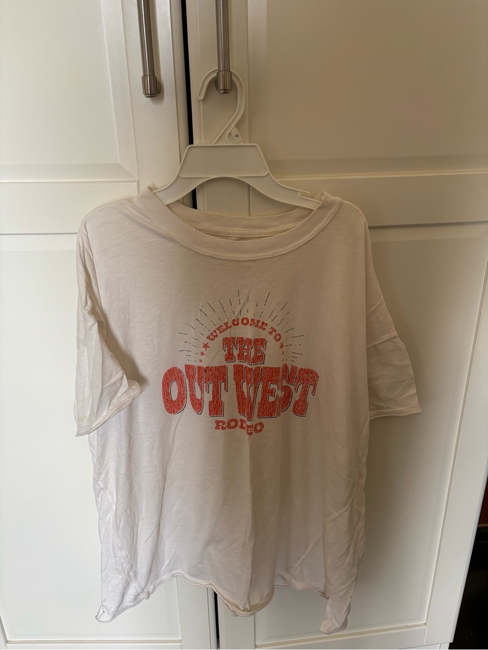 Aerie The Out West Rodeo Boyfriend Tee Graphic T-Shirt White